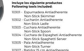 Utensilios Antiadherentes con Base Set 6 Und.