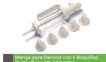Jeringa para Decorar con 6 Boquillas