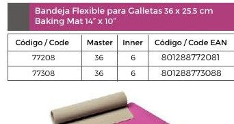 Molde para Mini Ponque 12 Und. 30 x 19.5 x 2 cm